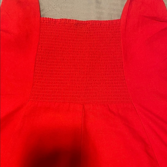 GAP Vibrant Red Women's Mini Flare Dress size Large Petite - Picture 4 of 7